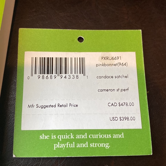 Kate Spade Pink Bonnet Candace Satchel. New with Tags. - Picture 12 of 16